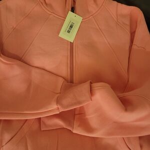 Women's Pink Jacket And Straight Leg Sweatpant Set. Bubble GUM pink.